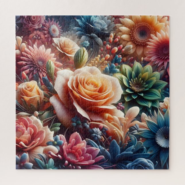 A Symphony of Colourful Flowers and Petals Jigsaw Puzzle (Vertical)