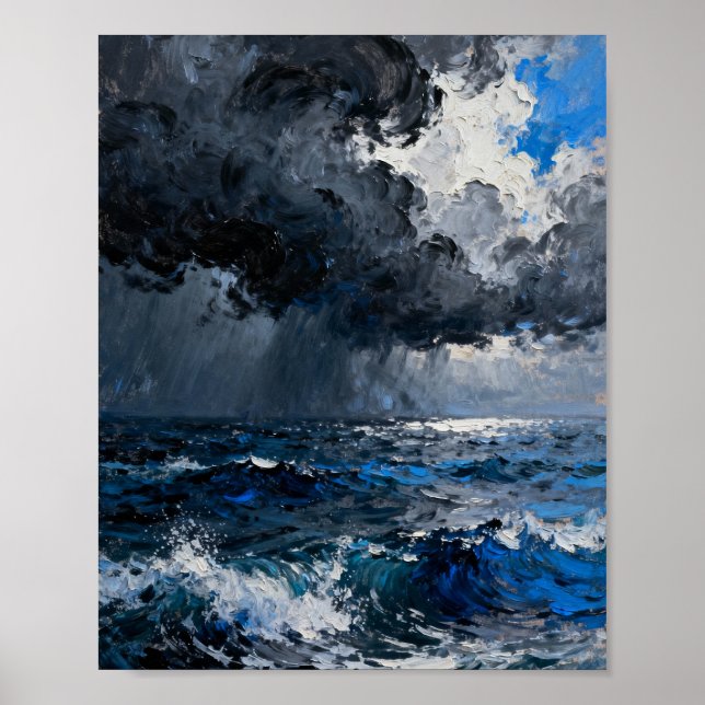 A Symphony of Indigo Swells and Heavy Rain Poster (Front)
