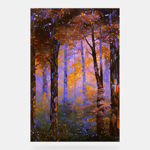 A Symphony of Leaves - Woodland Landscape Acrylic Sign