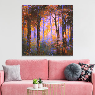 A Symphony of Leaves - Woodland Landscape Canvas Print