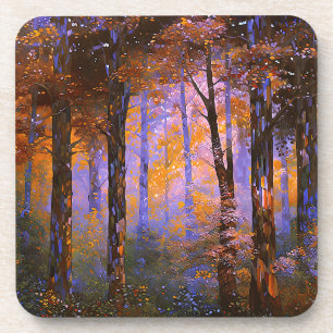 A Symphony of Leaves - Woodland Landscape Coaster
