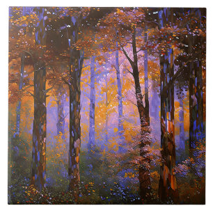 A Symphony of Leaves - Woodland Landscape Tile