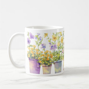 A Symphony of Potted Flowers Coffee Mug