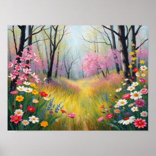 A Symphony of Spring: Sunlight Filtering Poster