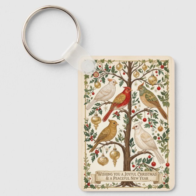 A Symphony of Winter Wings Key Ring (Front)