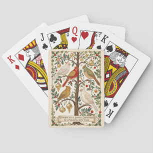 A Symphony of Winter Wings Playing Cards