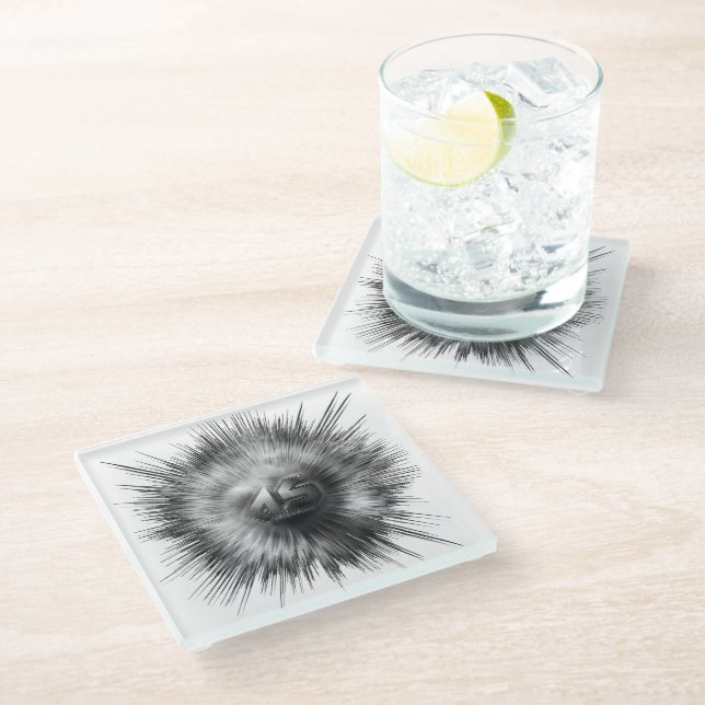 A-Synchronous Ethereal Clouds Glass Coaster (Angled)
