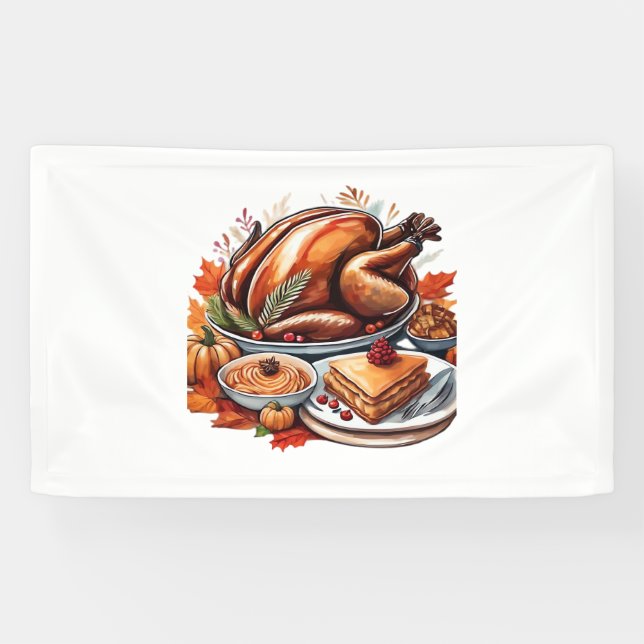 A Table Full of Gratitude Classic T-Shirt Banner (Horizontal)
