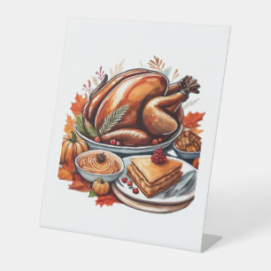 A Table Full of Gratitude Classic T-Shirt Pedestal Sign