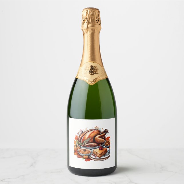 A Table Full of Gratitude Classic T-Shirt Sparkling Wine Label (Front)