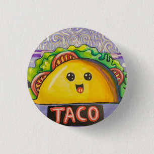 A Taco Kawaii 3 Cm Round Badge