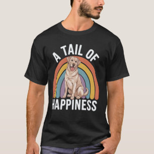 A Tail of Happiness Labrador Retriever Dog Retro R T-Shirt