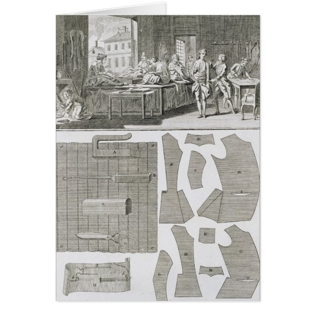 A tailor's workshop and patterns, from the 'Encycl (Front)