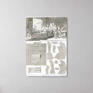 A tailor's workshop and patterns, from the 'Encycl Canvas Print