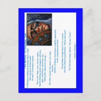 A TALE OF 2 WOLVES POSTCARD