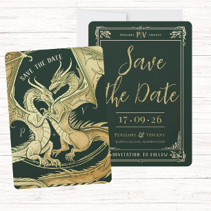 A Tale of Dragon Love Save the Date Invitation