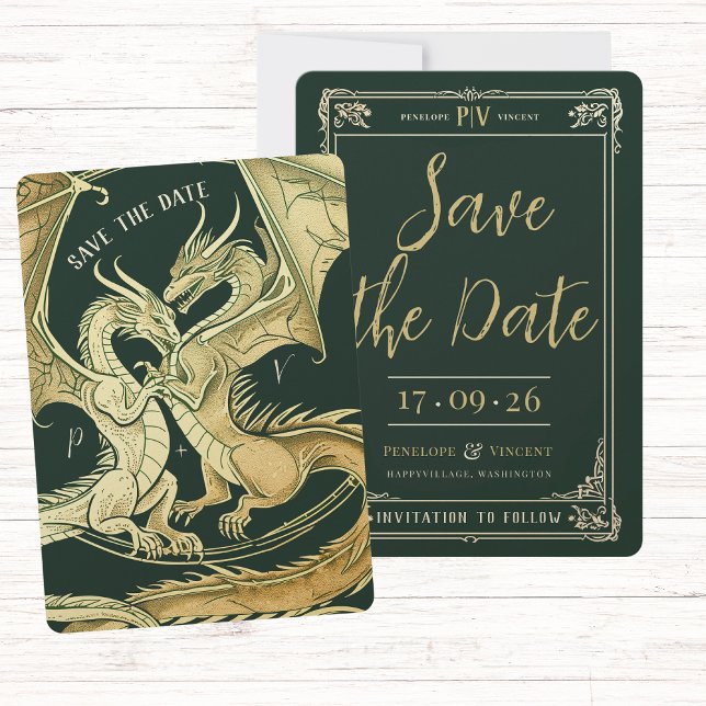 A Tale of Dragon Love Save the Date Invitation (Creator Uploaded)