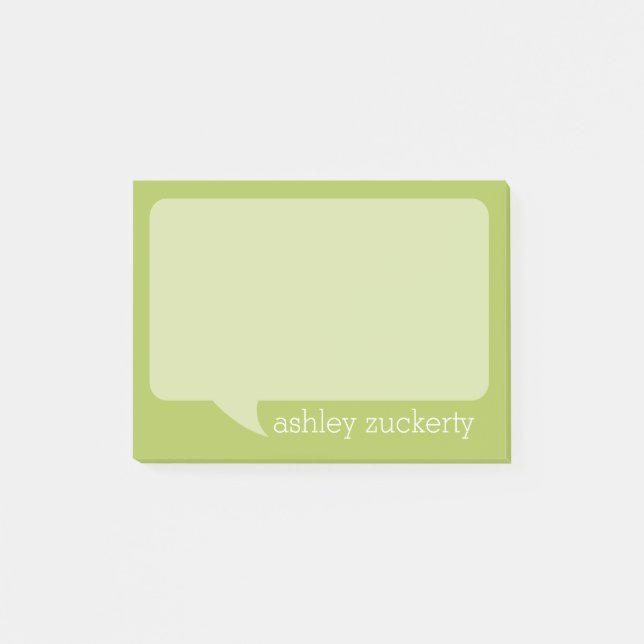 A Talk Bubble with Personalised Name Post-it Notes (Front)