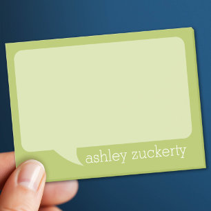 A Talk Bubble with Personalised Name Post-it Notes
