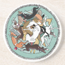 A "Tangle" of Iggies coaster