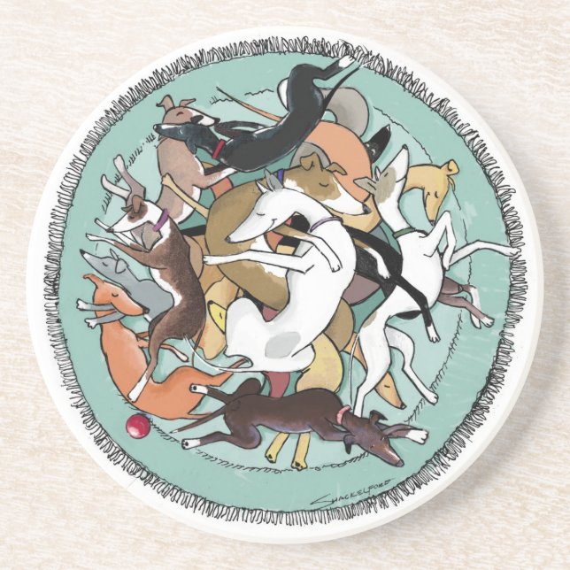 A "Tangle" of Iggies coaster (Front)