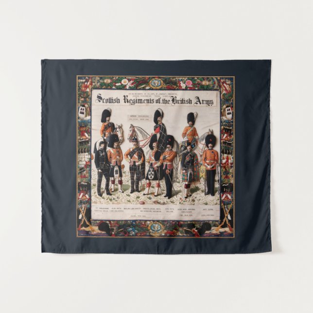 A Tapestry Scottish Regiments British Army 1895 (Front (Horizontal))