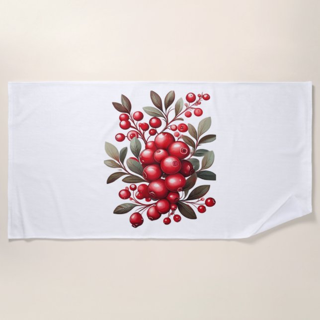 A Tart & Tasty Superfruit Classic T-Shirt Beach Towel (Front)