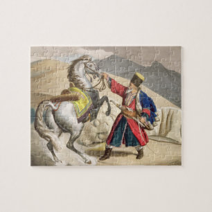 A Tartar with his Horse, engraved by the Thierry B Jigsaw Puzzle
