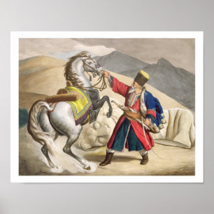 A Tartar with his Horse, engraved by the Thierry B Poster