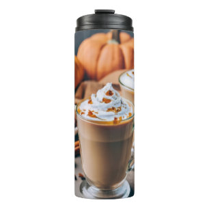 A Taste of Autumn Pumpkin Spice Latte Delight Thermal Tumbler