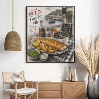 A Taste of British Comfort | Traditional Fish Poster