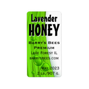 A Taste of Honey Air Bubbles Personalised Label