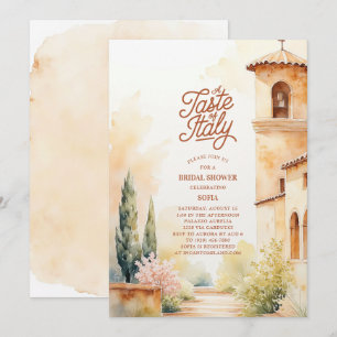 A Taste of Italy Italian Bridal Shower Invitation