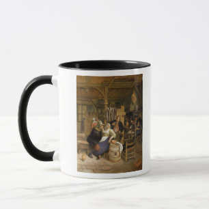 A Tavern Interior with Card Players Mug
