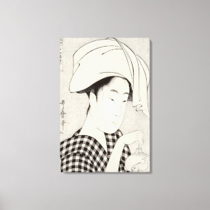 A tea-house in Ryogoku Canvas Print