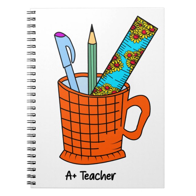 A+ Teacher Appreciation Notebook | Teacher Gift (Front)