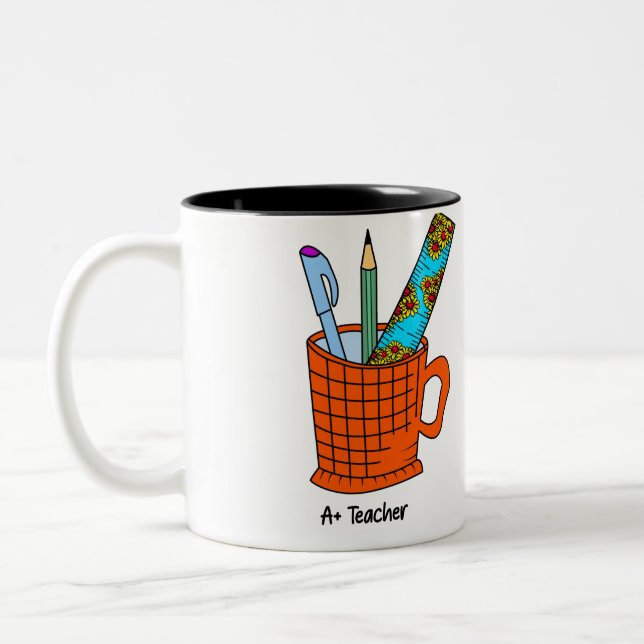 A+ Teacher Coffee Mug | Teacher Appreciation Gift  (Left)