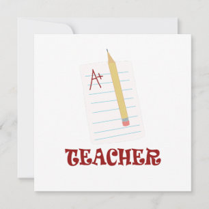 A+ Teacher Holiday Card