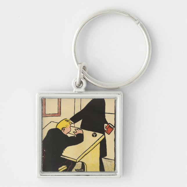 A teacher reprimands his pupil from Crimes Key Ring (Front)