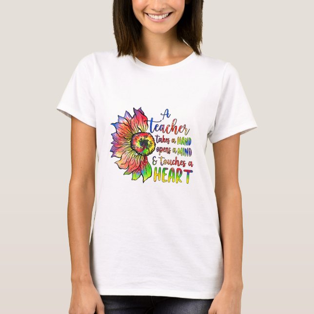 A Teacher Touches A Heart T-Shirt (Front)