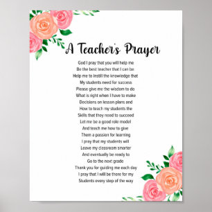 A Teacher's Prayer  Poster