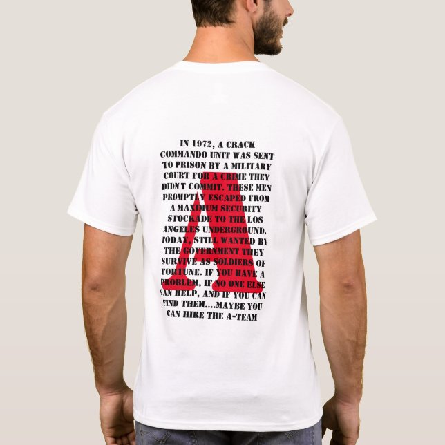 A team van long text light T-Shirt (Back)