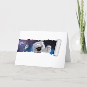 A Tear in Space — Astronaut Alien Encounter — Holiday Card