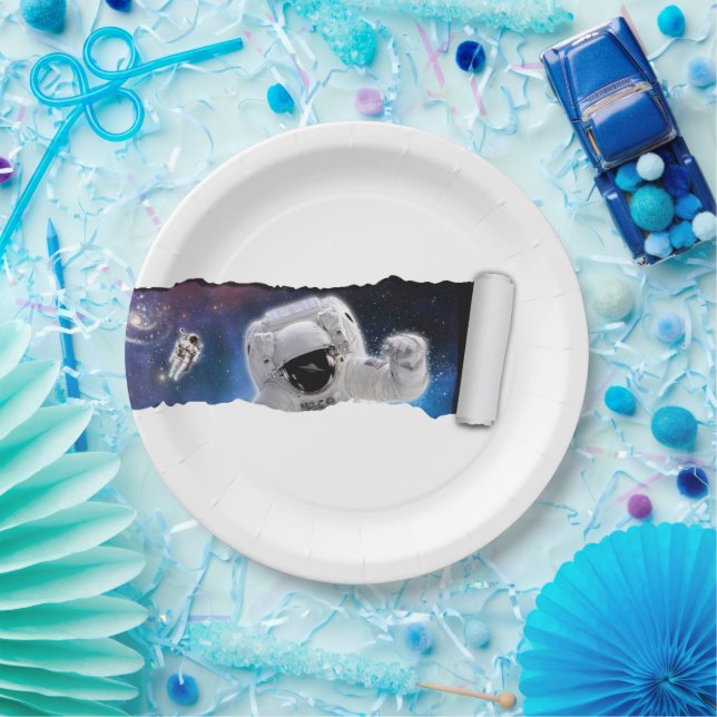 A Tear in Space - Astronaut Alien Encounter - Rip Paper Plate (Party)