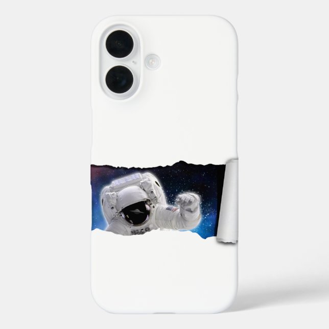 A Tear in Space Astronaut Alien Encounter UFO Case-Mate iPhone Case (Back)