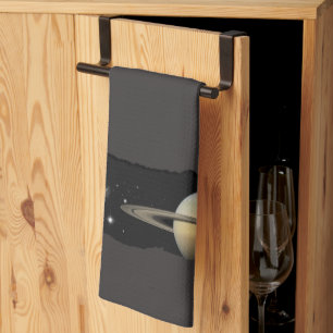 A Tear in Space - Saturn Galaxy Elegant - Rip Kitc Tea Towel