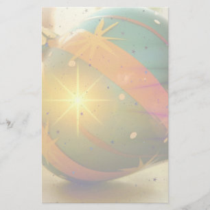 A Teardrop Shaped Christmas Ornament Stationery