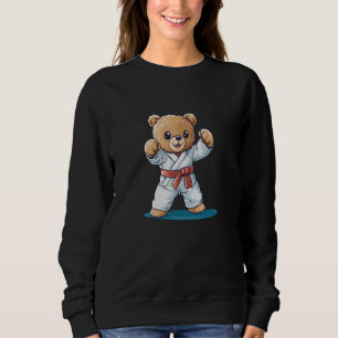 A Teddy Bear Who Knows Karate Moves for a Cool Loo Sweatshirt