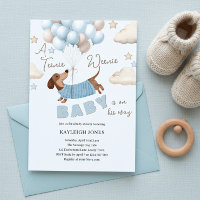 A Teenie Weenie Cute Dachshund Boy Baby Shower