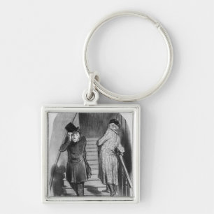 A tenant who owes three terms key ring